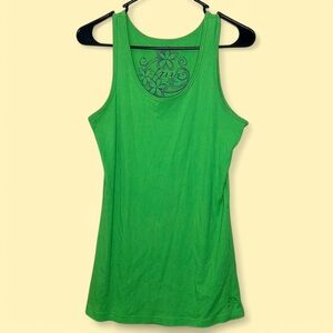 Vintage Pac Sun Kira Lime Green Ribbed Tank Top XL